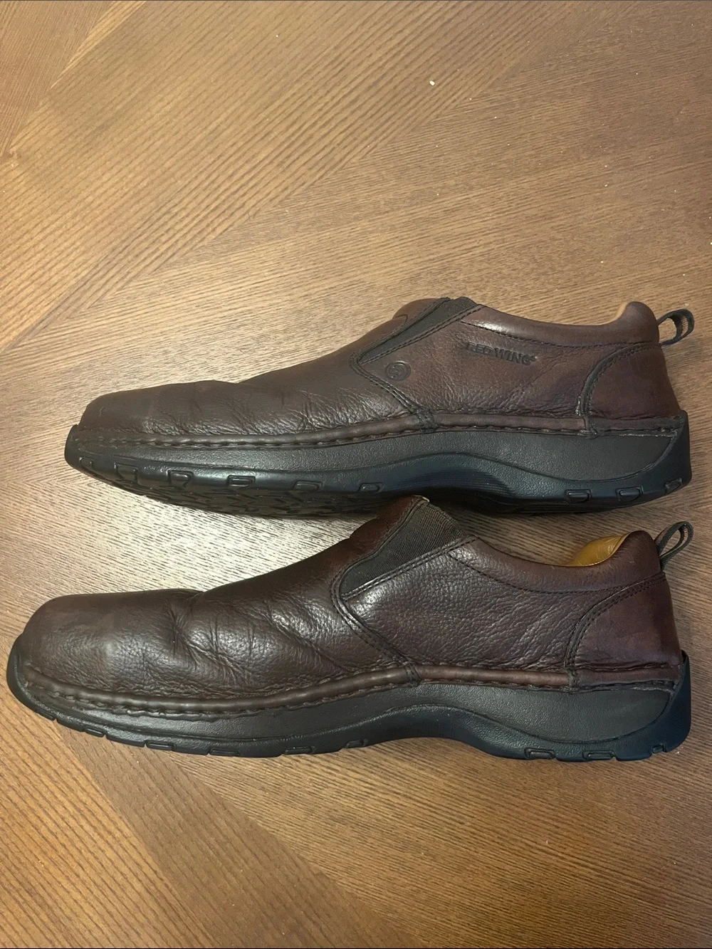 Red Wing Shoes Stitchmax Brown Leather Steel Toe Loafers Size 12